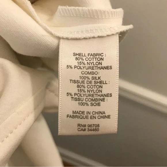 Rebecca Taylor Fit and Flare Skirt 0 white cotton silk - Picture 7 of 8